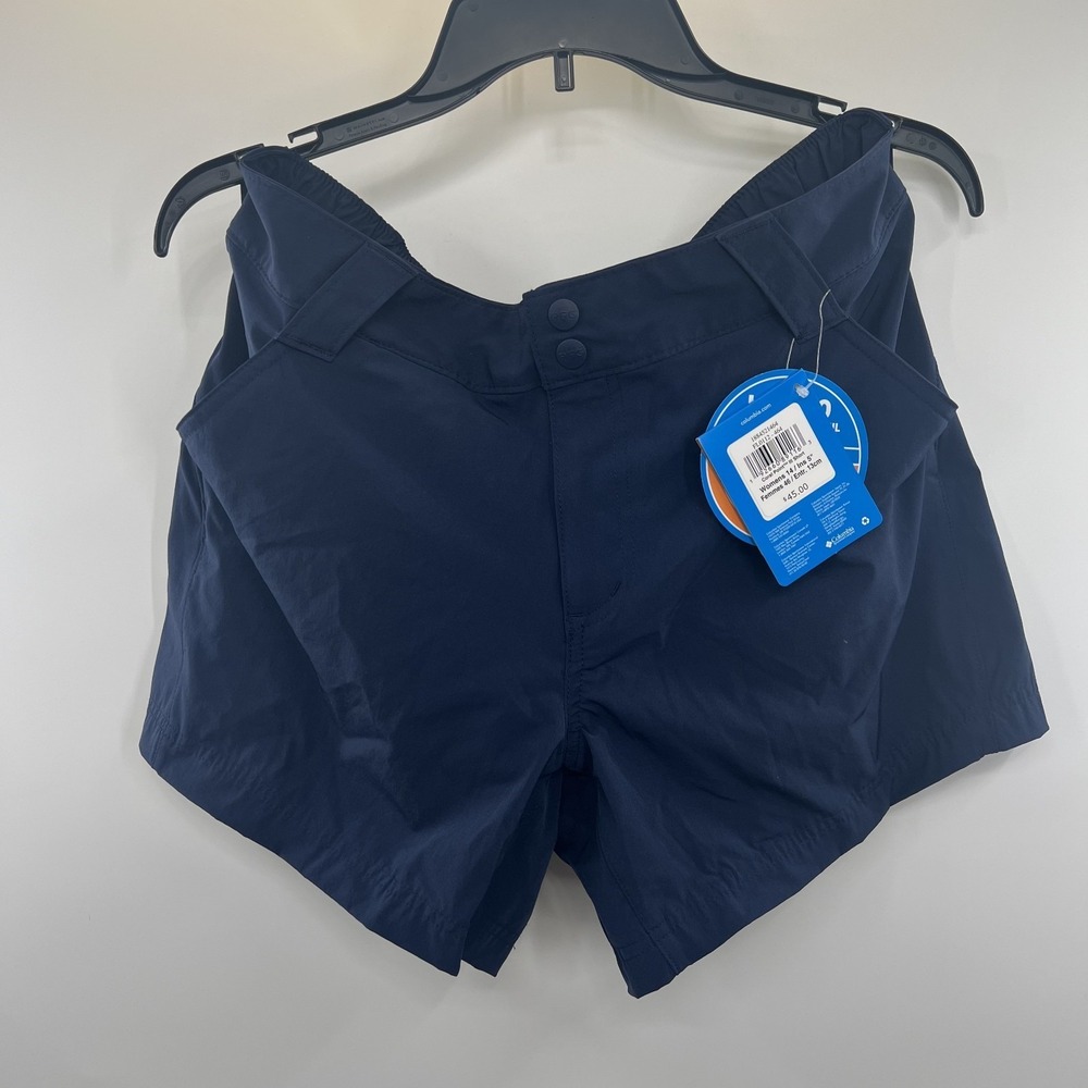 Columbia Coral Point III Shorts 5" Women's Size 14 PFG Omni-Shade NEW Blue $45